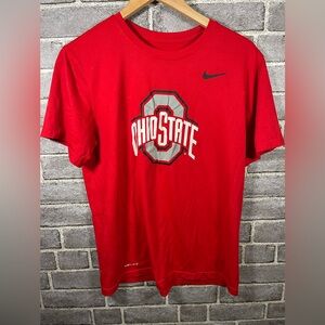 Nike Ohio State Buckeyes Red Dri-Fit T-Shirt Men’s Small NCAA College Tee
